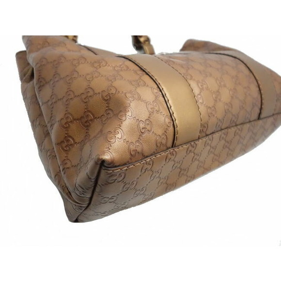 Gucci Tote Bag White Pattern Bamboo Guccissima Leather Bron White - Picture 6 of 7